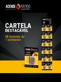 Acendedor Acende Rápido Cartela (12un)